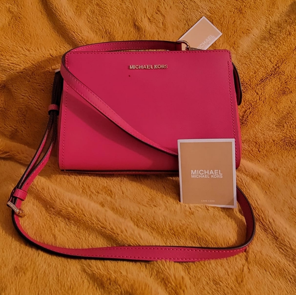 Michael Kors Pink Leather Crossbody